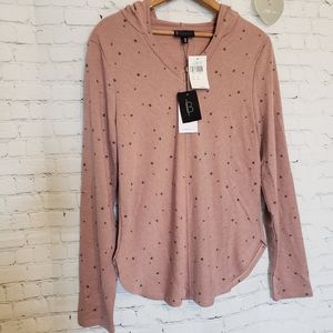 Bobeau Pink Hoodie Top